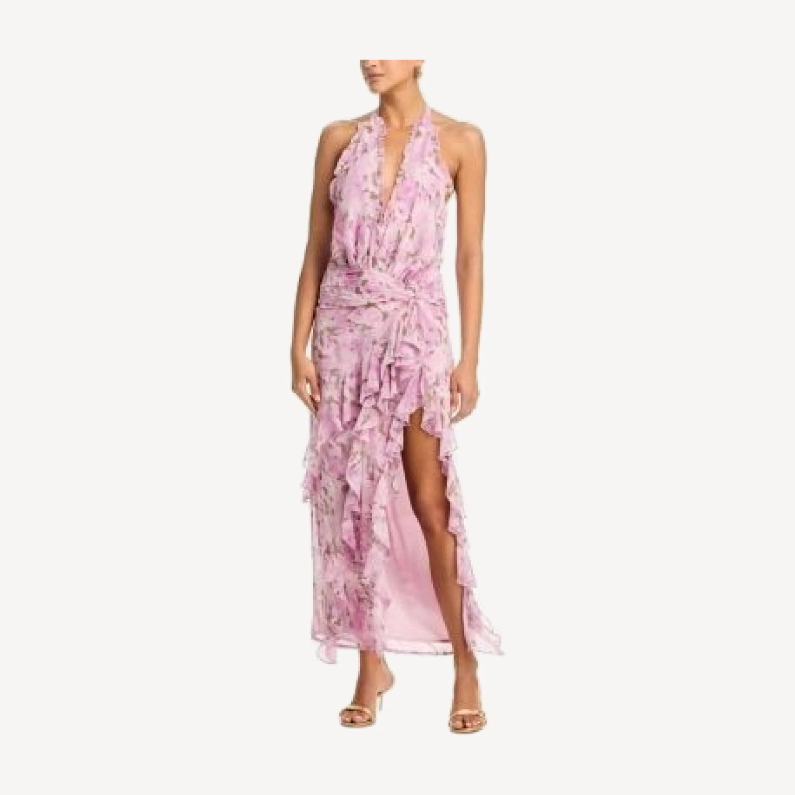 Aqua Floral Ruffle Maxi Dress - Exclusive