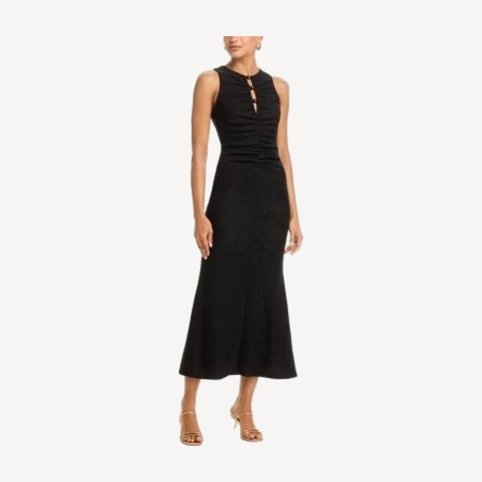 Aqua Gathered Jersey Dress - Exclusive