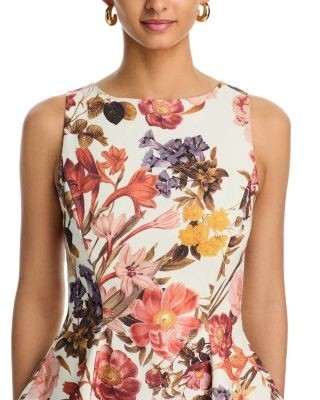 Aqua Floral Sleeveless Top - Exclusive