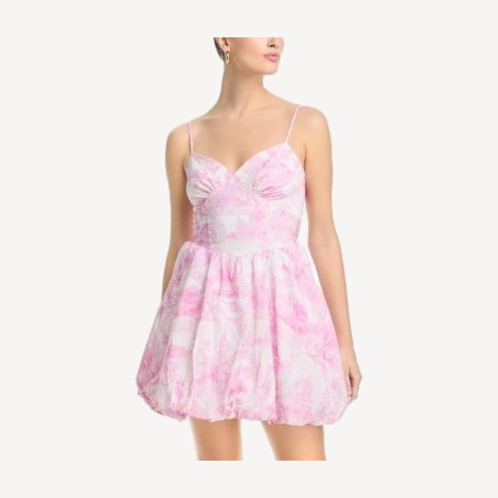 Aqua Shell Toile Bubble Mini Dress - Exclusive