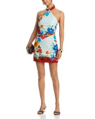 Aqua Scarf Mini Skirt - Exclusive