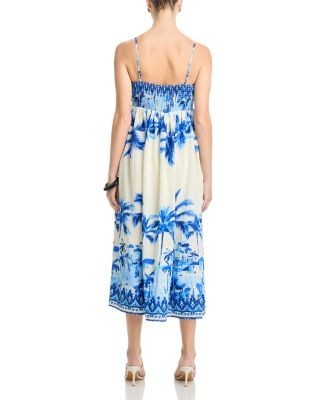 Aqua Empire Midi Dress - Exclusive