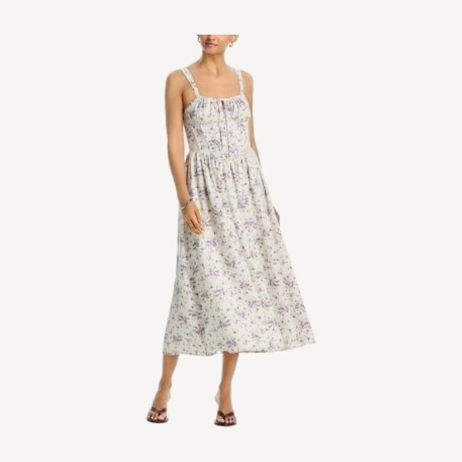 Aqua Tie Midi Dress - Exclusive