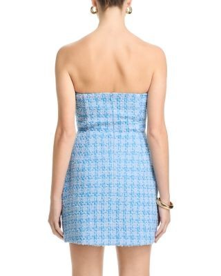 Aqua Tweed Midi Dress - Exclusive