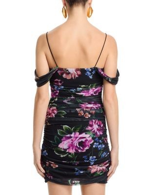 Aqua Mesh Floral Dress - Exclusive