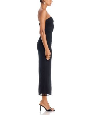 Aqua Mesh Strapless Maxi Dress - Exclusive