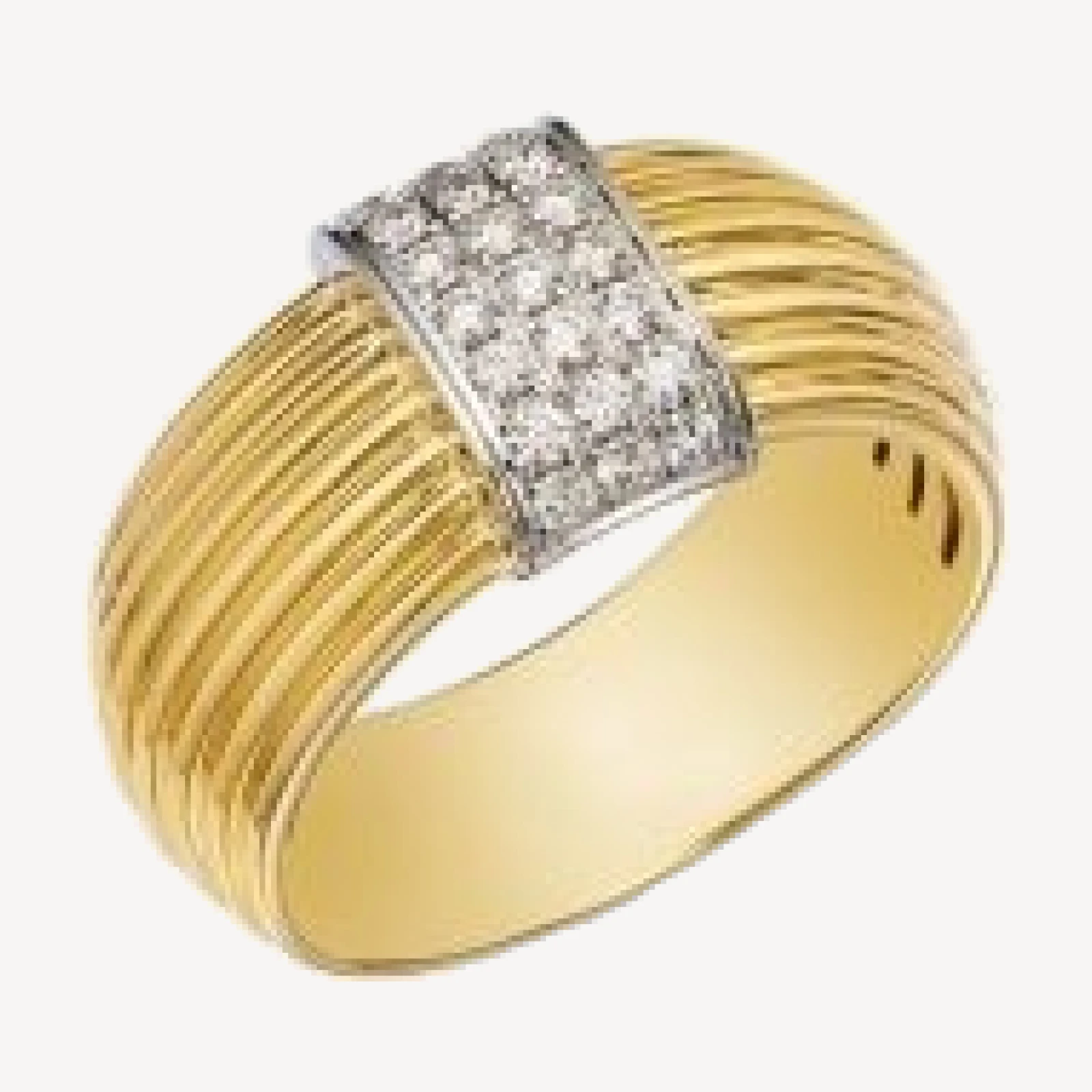 Bloomingdale's Fine Collection Diamond Band Ring in 14K White & Yellow Gold, 0.25 tcw
