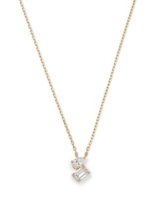 Bloomingdale's Fine Collection Luxe Collection Certified Lab Grown Diamond Toi Et Moi Pendant Necklace in 14K Yellow Gold, 1.0 tcw