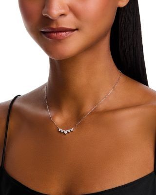 Bloomingdale's Fine Collection Luxe Collection Certified Lab Grown Diamond Collar Necklace in 14K White Gold, 1.0 tcw
