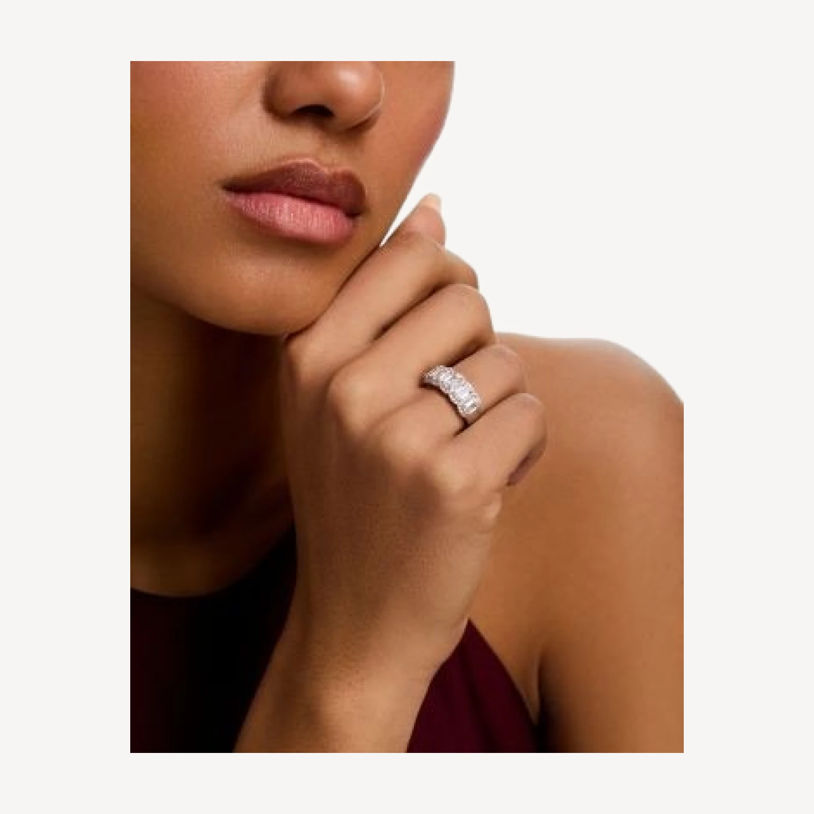 Bloomingdale's Fine Collection Luxe Collection Certified Lab Grown Diamond Emerald Cut Band in Platinum, 3.50 tcw