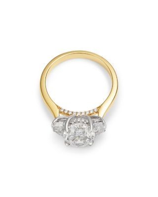 Bloomingdale's Fine Collection Luxe Collection Certified Lab Grown Diamond Oval Engagement Ring in 18K Yellow Gold, 4.0 tcw