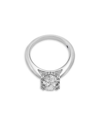 Bloomingdale's Fine Collection Luxe Collection Certified Lab Grown Diamond Oval Engagement Ring in Platinum, 3.15 tcw