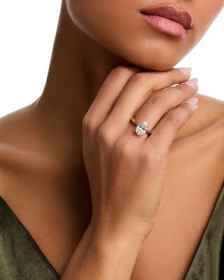 Bloomingdale's Fine Collection Luxe Collection Certified Lab Grown Diamond Oval Solitaire Engagement Ring in 18K Yellow Gold, 3.15 tcw