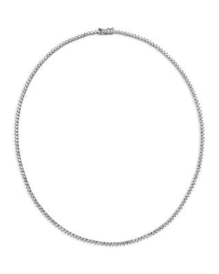 Bloomingdale's Fine Jewelry Diamond Classic Tri Prong Tennis Necklace in 14K Gold, 6.0 tcw