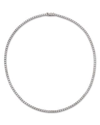Bloomingdale's Fine Collection Luxe Collection Certified Diamond Tennis Necklace in 14K Gold, 10.0 tcw