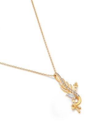 Bloomingdale's Fine Collection Diamond Lord Krishna Flute Necklace in 14K Yellow Gold, 0.25 tcw