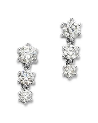 Bloomingdale's Fine Collection Certified Diamond Graduated Drop Earrings in 14K Gold, 1.0 tcw