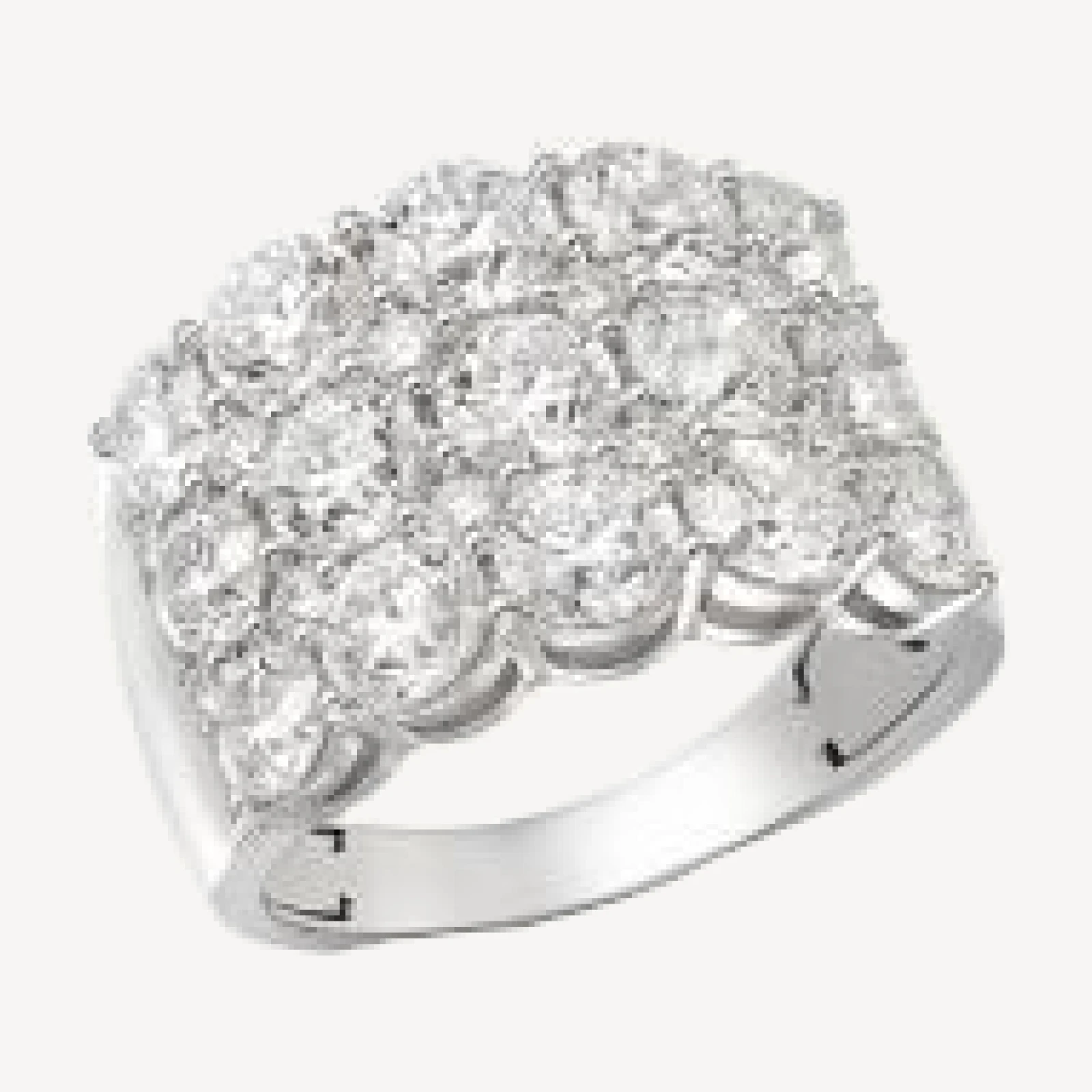 Bloomingdale's Fine Collection Luxe Collection Certified Diamond Multirow Statement Ring in 14K White Gold, 5.0 tcw