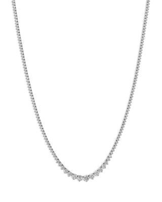Bloomingdale's Fine Collection Certified Diamond Graduated Tennis Necklace in 14K Gold, 7.0 tcw