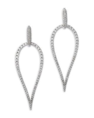 Bloomingdale's Fine Collection Diamond Open Drop Earrings in 14K White Gold, 3.0 tcw