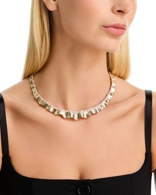 Bloomingdale's Fine Collection Luxe Collection Diamond Textured Collar Necklace in 14K Yellow Gold, 4.5 tcw