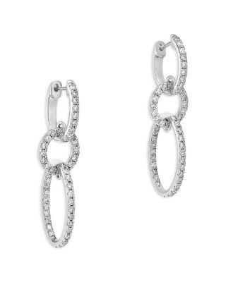 Bloomingdale's Fine Collection Diamond Circle Drop Earrings in 14K White Gold, 1.50 tcw