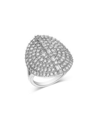 Bloomingdale's Fine Collection Diamond Art Deco Ring in 14K White Gold, 2.0 tcw