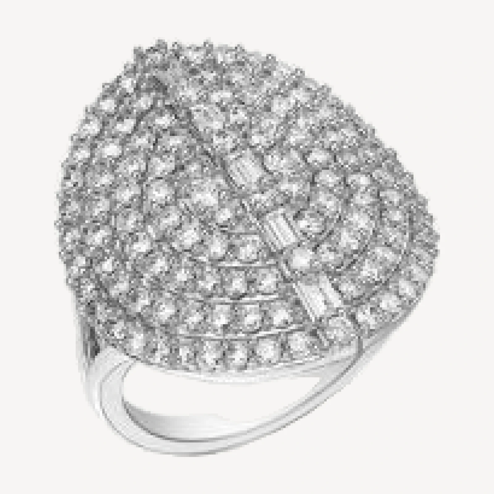 Bloomingdale's Fine Collection Diamond Art Deco Ring in 14K White Gold, 2.0 tcw