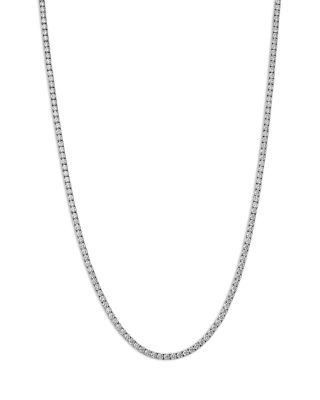Bloomingdale's Fine Collection Luxe Collection Diamond Four Prong Tennis Necklace in 14K White Gold, 12.0 tcw