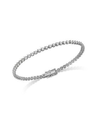 Bloomingdale's Fine Collection Diamond Three Prong Tennis Bracelet in 14K Gold, 3.0 tcw