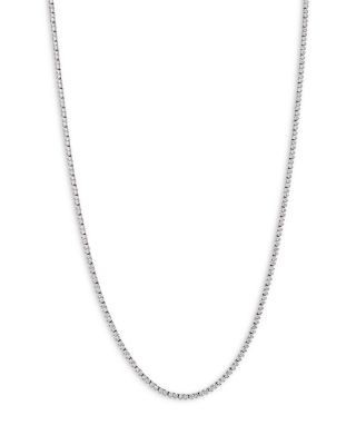 Bloomingdale's Fine Collection Diamond Three Prong Tennis Necklace in 14K White Gold, 3.0 tcw