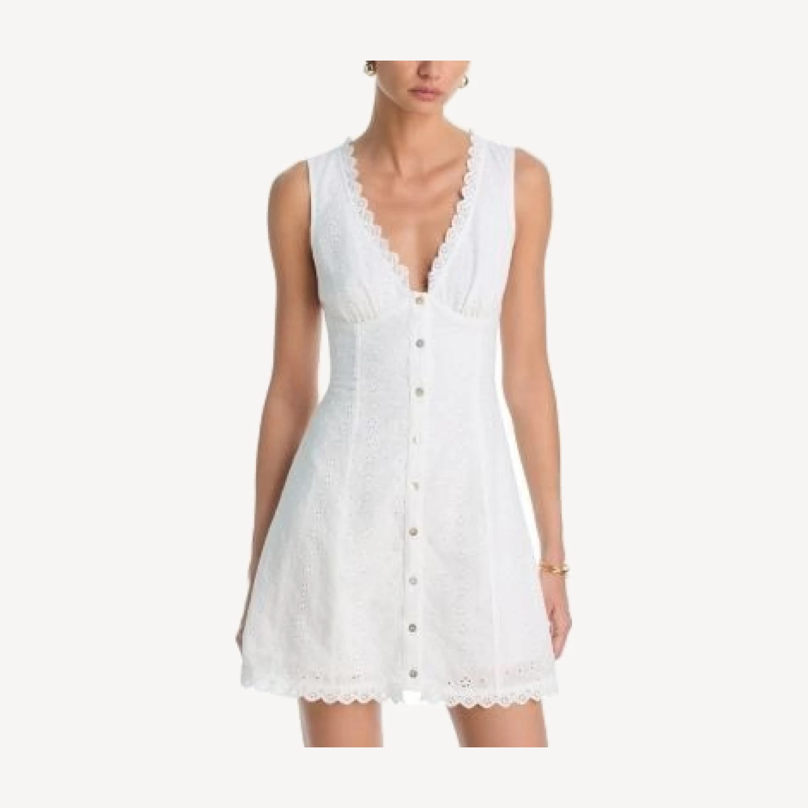 Aqua Eyelet Mini Dress - Exclusive