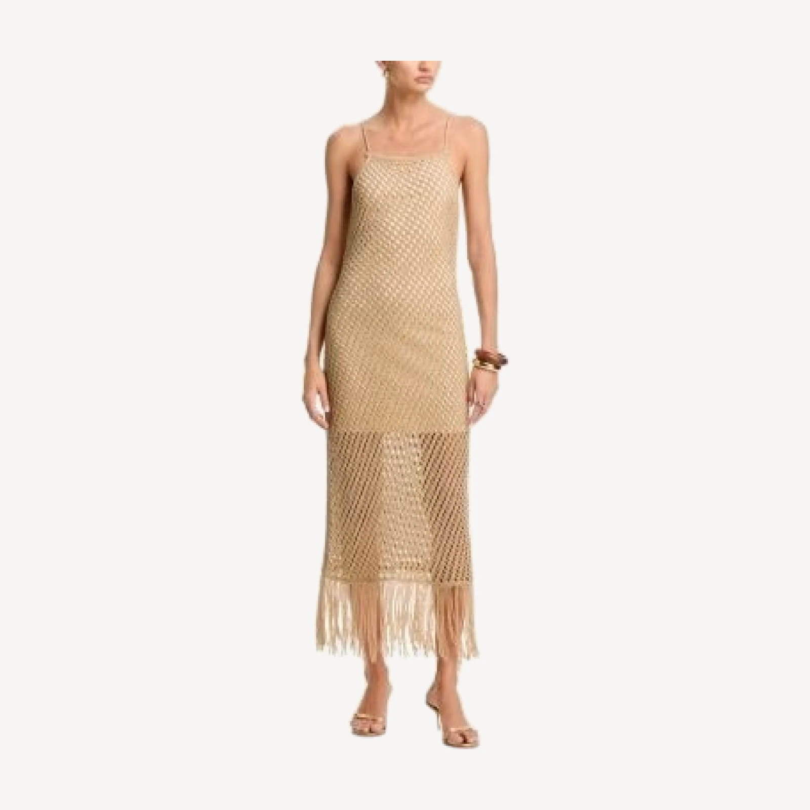 Aqua Shine Crochet Maxi Dress - Exclusive