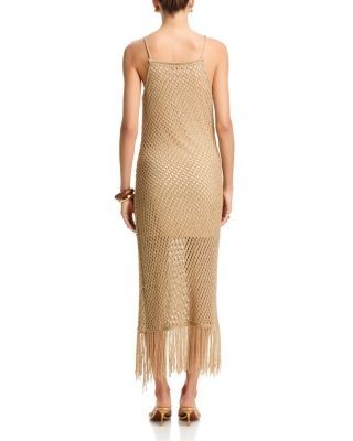 Aqua Shine Crochet Maxi Dress - Exclusive