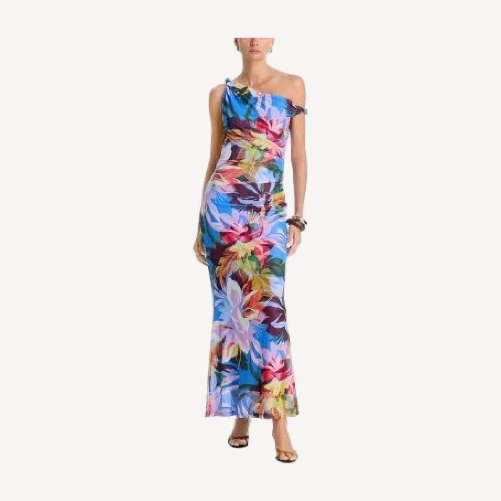 Aqua Mesh Strapless Maxi Dress - Exclusive