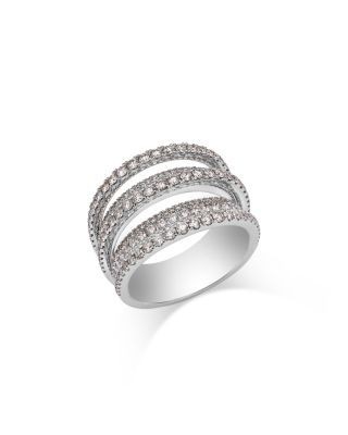 Bloomingdale's Fine Collection Diamond Multi-Row Statement Ring in 14K White Gold, 1.65 tcw