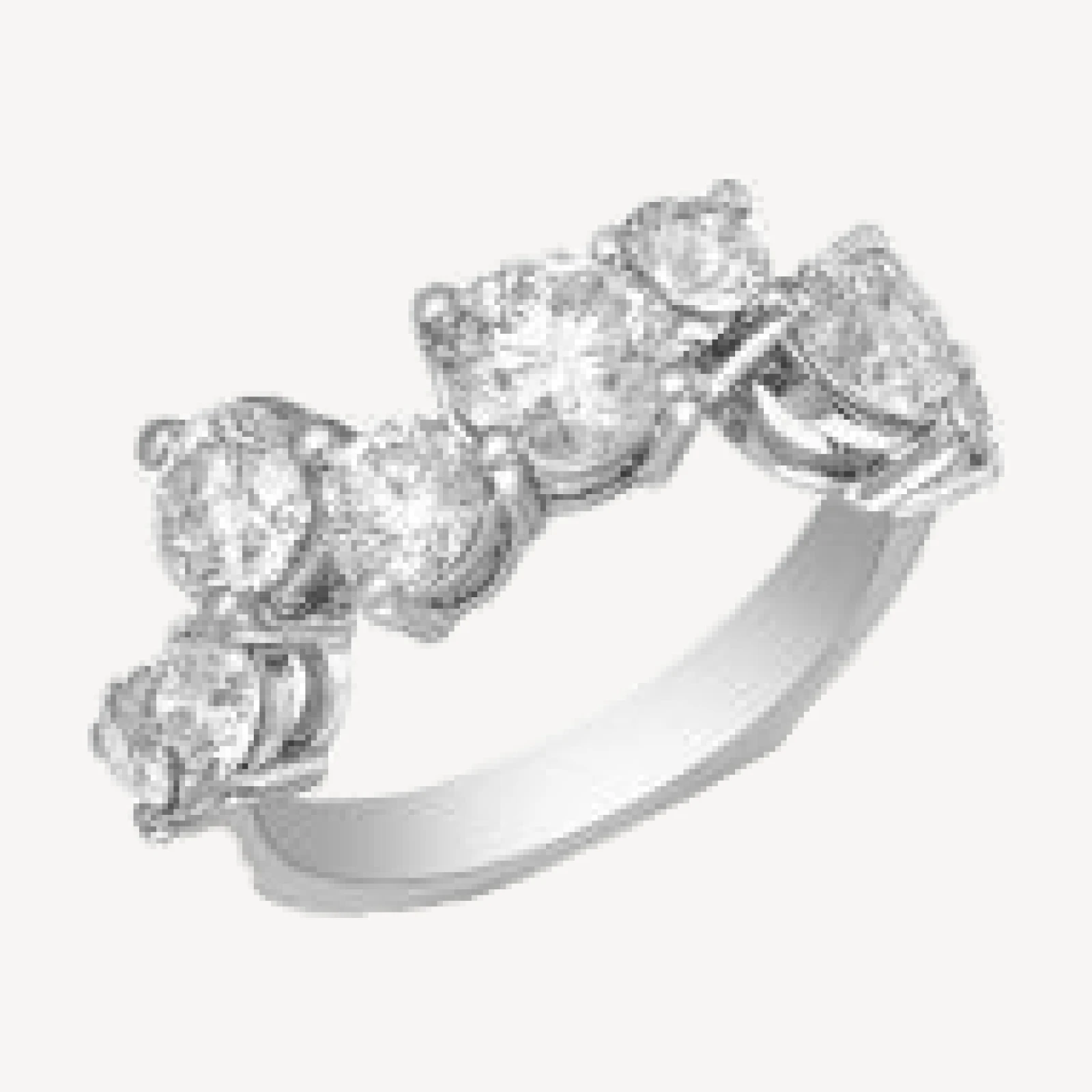 Bloomingdale's Fine Collection Diamond Scatter Cluster Band in 14K White Gold, 3.0 tcw