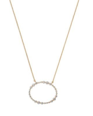 Bloomingdale's Fine Collection Diamond Open Oval Pendant Necklace in 14K Yellow Gold, 0.8 tcw