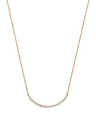 Bloomingdale's Fine Collection Diamond Curved Bar Necklace in 14K Yellow Gold, 0.5 tcw