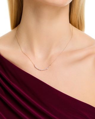 Bloomingdale's Fine Collection Diamond Curved Bar Necklace in 14K Yellow Gold, 0.5 tcw