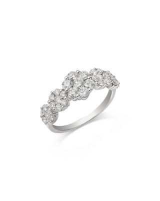 Bloomingdale's Fine Collection Diamond Flower Cluster Ring in 18K White Gold, 1.3 tcw