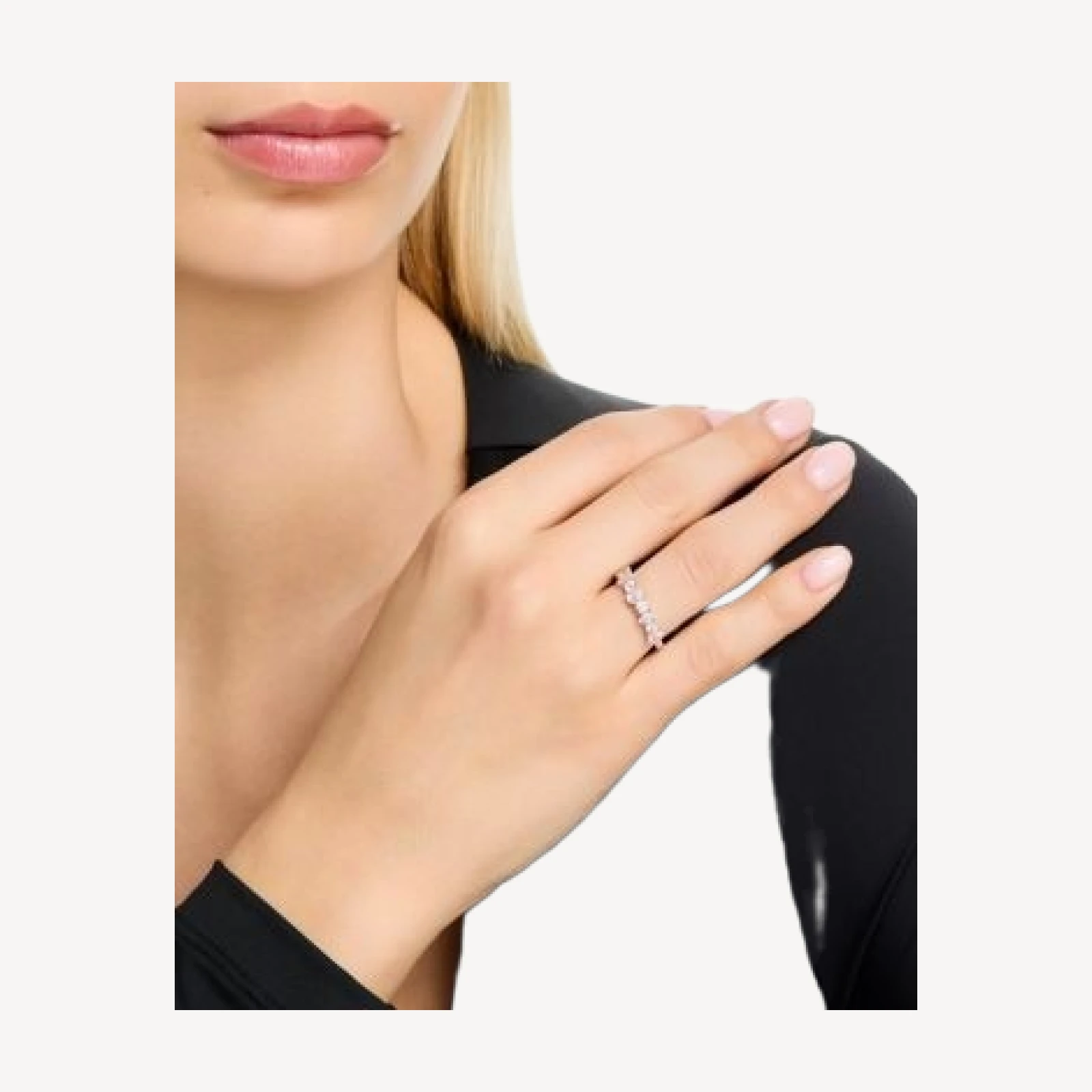 Bloomingdale's Fine Collection Diamond Pear & Round Band in 18K Gold, 1.02 tcw