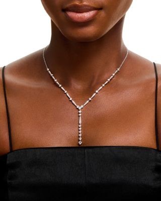 Bloomingdale's Fine Collection Luxe Collection Diamond Lariat Necklace in 18K White Gold, 3.62 tcw