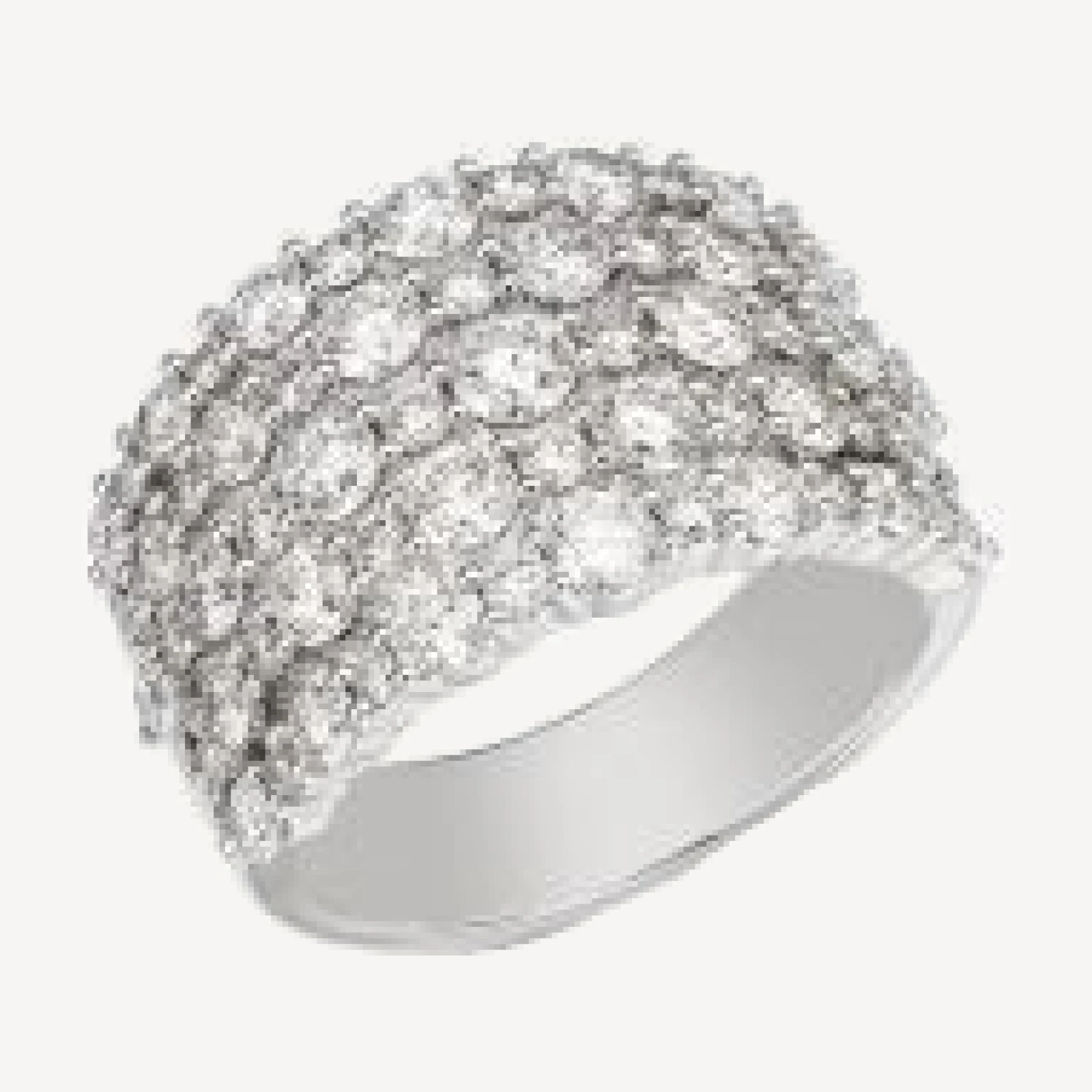 Bloomingdale's Fine Collection Diamond Multirow Statement Ring in 18K White Gold, 2.9 tcw