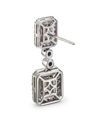 Bloomingdale's Fine Collection Diamond Mosaic Drop Earrings in 14K White Gold, 2.0 tcw
