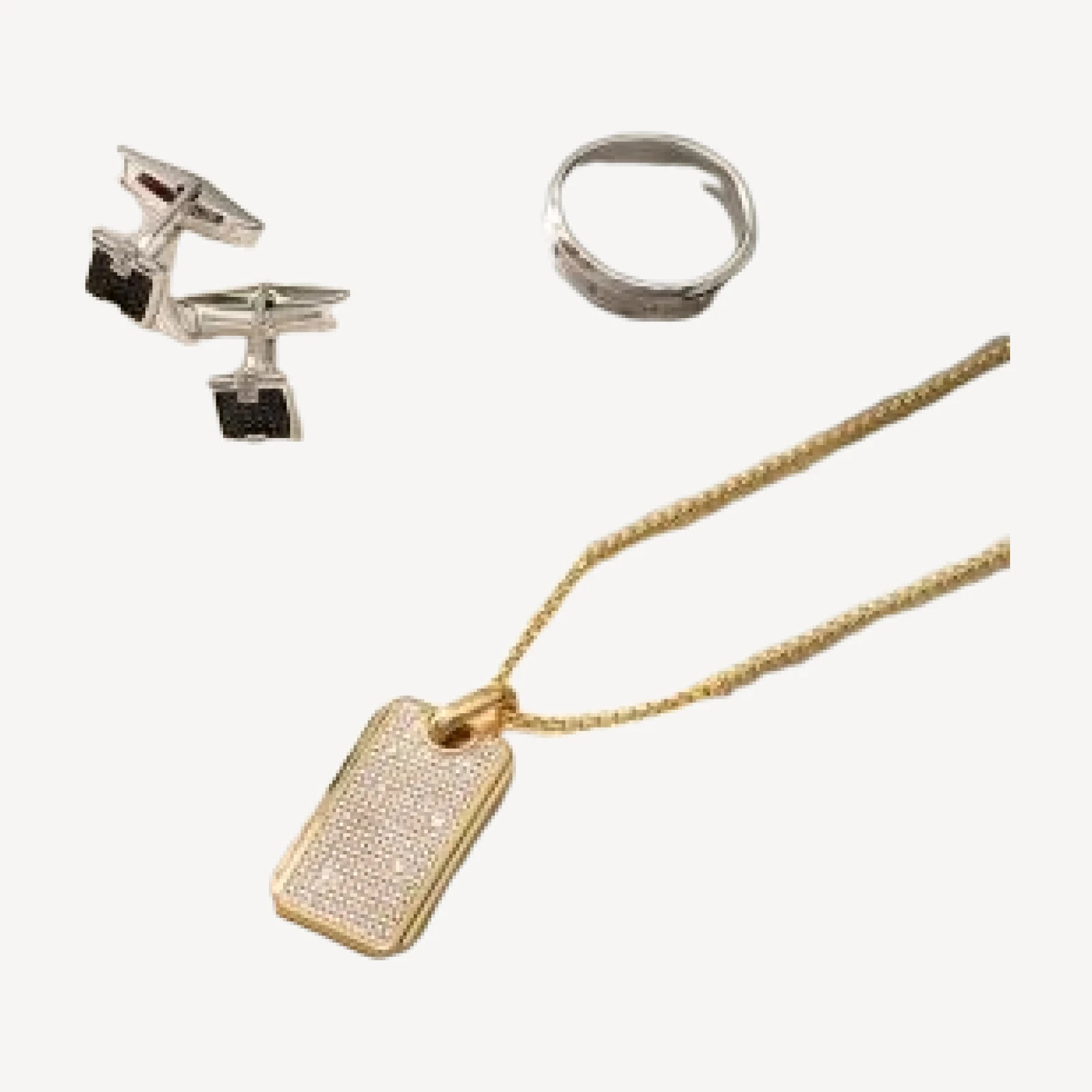 Bloomingdale's Fine Collection Men's Diamond Dog Tag Pendant Necklace in 14K Yellow Gold, 0.50 tcw