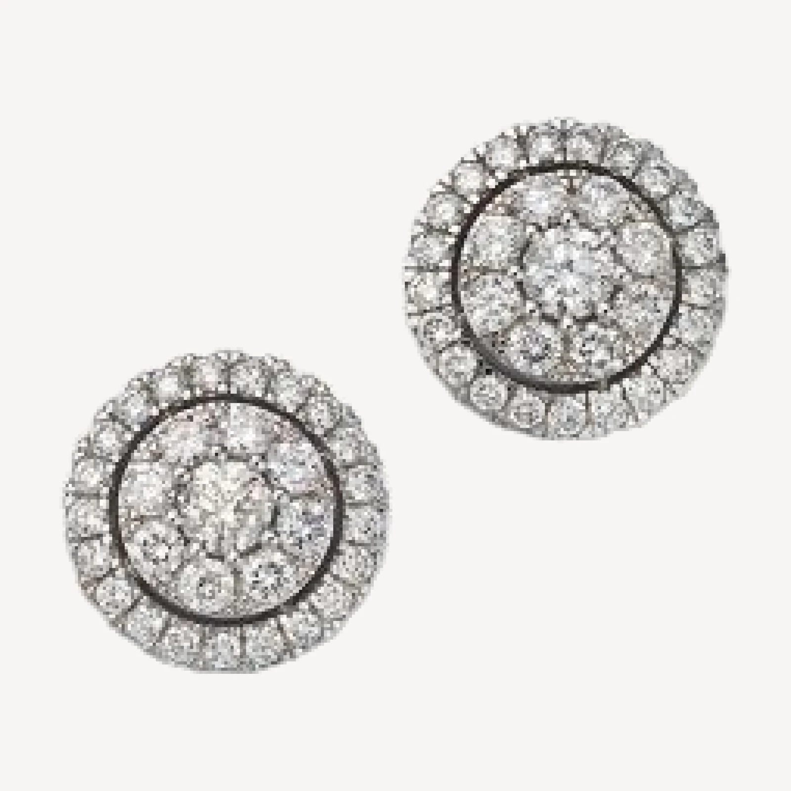 Bloomingdale's Fine Collection Diamond Cluster Stud Earrings in 14K White Gold, 2.50 tcw