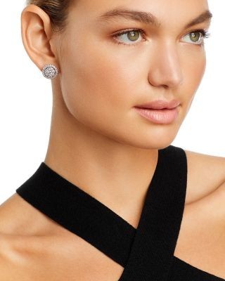 Bloomingdale's Fine Collection Diamond Cluster Stud Earrings in 14K White Gold, 2.50 tcw