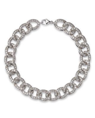 Bloomingdale's Fine Collection Diamond Chain Link Bracelet in 14K White Gold, 3.0 tcw