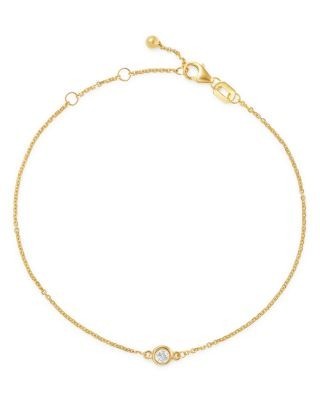 Bloomingdale's Fine Collection Diamond Bezel Set Bracelet in 14K Yellow Gold, 0.10 tcw